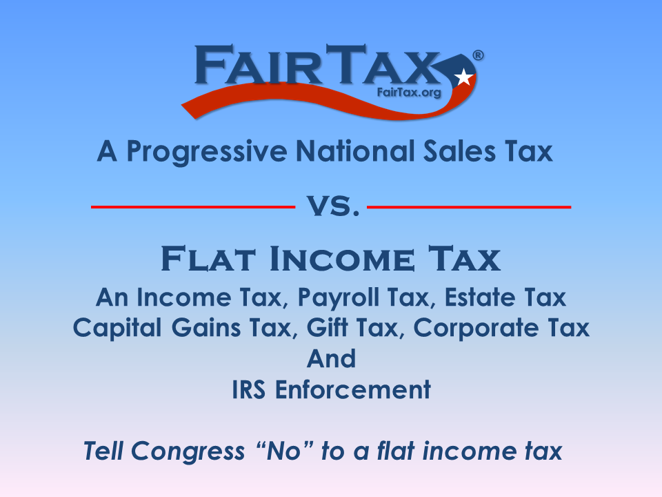 Fair Tax Vs Flat Tax Graphic
